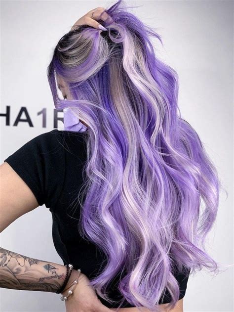 purple highlights men's hair|purple highlights on blonde hair.